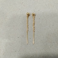 1/ 2 gram young gold pentol chain earrings