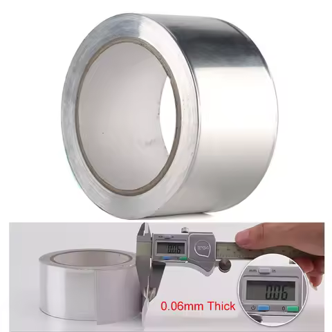 10M Thermal Resist Duct Repairs High Temperature Resistant Foil Adhesive Tape Useful Aluminium Foil 