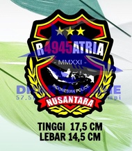 4945 R4945ATRIA Stiker R4945ATRIA Stiker Raga satria stiker Angkatan 45 bintara polri stiker polisi 