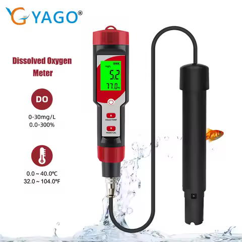 Digital Dissolved Oxygen Meter with ATC 0.0‑40.0mg/L DO9100S Tester Kit Water Quality Monitor for Aq