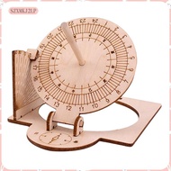 [szxmkj2lp] Equatorial Sundial Clock DIY Wooden Building Functional Teaching Aid Educational Toys Ea
