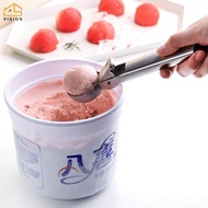 Vision Anti-Freeze thép không gỉ Kem Scoop không dính sữa chua đông lạnh Cookie Dough Spoon trái cây