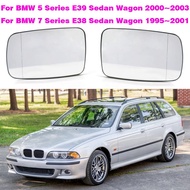 Door Wing Mirror Glass Heated Blue Car Mirror Rearview Rear View Lens For BMW 5 Series E39 Sedan Wag