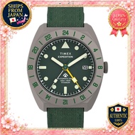 TIMEX Expedition Pioneer Titanium GMT Automatic Watch 200M Sapphire Glass Green Dial TW2Y63400 Men's