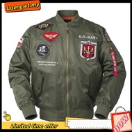 Autumn Top gun Us navy MA1 letterman varsity baseball Pilot air force flight hunting tactical milita