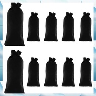 (WJRN) 10Pcs Burlap Wine Bags Drawstring Hessian Cloth Bottle Gift Bags for Blind Taste Halloween Pa