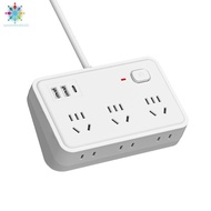 6-Outlet Surge Protection Power Strip with 4 USB Ports - Ultra-Thin Flat Plug Extension Cord 5-Foot
