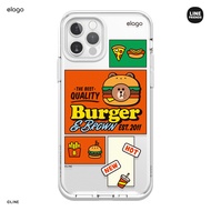 elago l LINE FRIENDS Burger Time iPhone 12 12 Pro Pro Max  Case (elago x LINE ลิขสิทธิ์แท้)