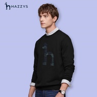 HAZZYS Haggis Men's High-quality Men's Simple Solid Color Daily Casual Long Sleeve Sweater