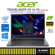 Acer TravelMateP2 14 TMP214-55-7601 - Intel Core i7-1355U - Intel UHD Graphics - 8GB RAM - 512GB SSD (1Yr Acer Warranty)