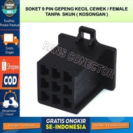 BLACK FEMALE 9 PIN SOCKET BLACK FEMALE 9 PIN CABLE SOCKET SMALL FLAT 9 PIN CABLE SOCKET MATERIAL Nil