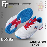 Felet Original Badminton Shoes Kasut Badminton BS982 White Blue