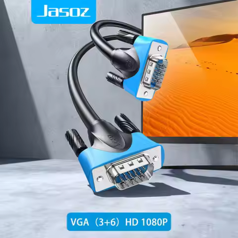Jasoz VGA 3 6 Cable 1080P HD VGA to VGA Cable Pin 15 Male to Male for Computer Monitor Projector PC 