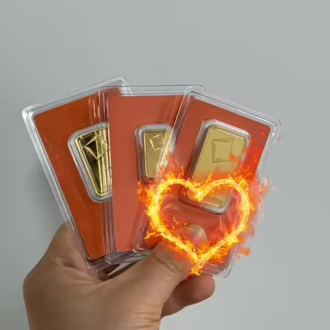 5g/20g/1oz Non-Magnetic Swiss Gold-Plated Copper Bullion Bar with Unique Serial Number - Premium Col