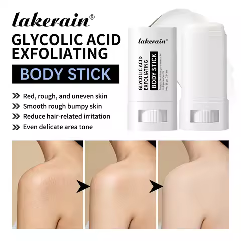 Lakerain Exfoliating Body Stick Multiple Glycolic Acid Cleaning Long-lasting Moisturizing Nourishing