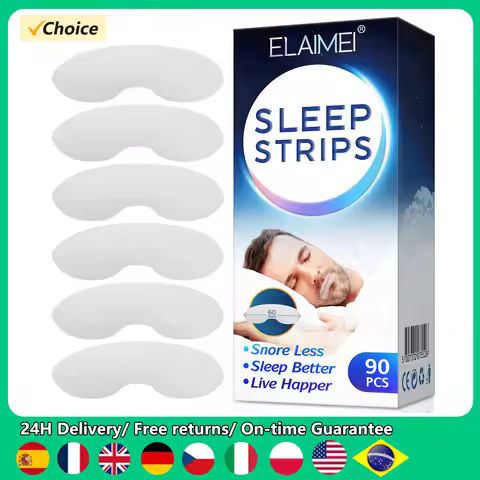 ELAIMEI 90pcs Anti Snoring Sleep Strips Disposable Mouth Strips Tape Reduce Mouth Dryness Sore Throa