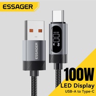 Essager 7A Digital Display A-C Cable Fast Charging USB A to Type C Cable 100W Fast Charge USB A-C Da