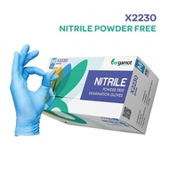 X2230 BERGAMOT NITRILE POWDER FREE EXAMINATION GLOVES 100'S - (S/ M/ L) / gloves for sensitive skin