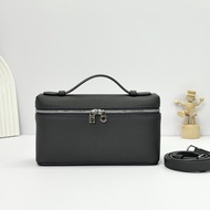 [Fishwater Boutique] High-Quality Imported Calfskin Handbag Double Zipper Handbag Shoulder Messenger