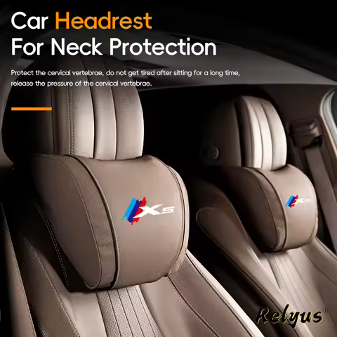 1Pcs Car Seat Headrest Travel Rest 3D Neck Pillow Protect Soft Fluffy Comfortable Neck Rest For BMW 