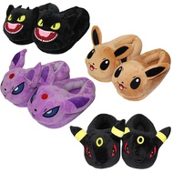 28cm Anime Pokemon Eevee Umbreon Espeon Night Fury Slippers Plush Cartoon Cosplay Costume Shoes Men 