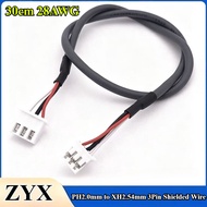 PH2.0mm to XH2.54mm 3Pin Audio Signal Shielded Wire Terminal Wire 28AWG 30cm For Power Amplifier Lin