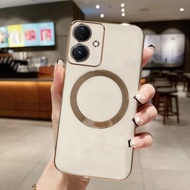 casing Samsung A14 A22 5G A32 5G A53 5G A54 5G A42 M42 Kasus telefon cincin besi magnetik emas denga