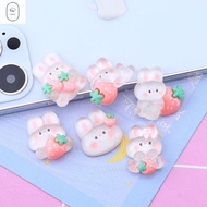 VISIONN Translucent Cartoon Resin Transparent Rabbit Scrapbooking Phone Accessories Phone Shell Decals Craft Decoration DIY Phone Case Diy Doll Patch Refrigerator Sticker Decorative Stickers Mobile Phone Shell Patch