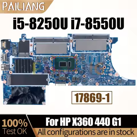 For HP Probook X360 440 G1 Notebook Mainboard 17869-1 Core i5-8250U i7-8550U L28241-601 L28242-601 L