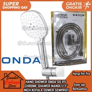 ONDA Hand Shower Shower Shower SO RS Shower HEAD BOX 1/2" SPRAY Chrome Chrome Crome Chrome Chrome HE