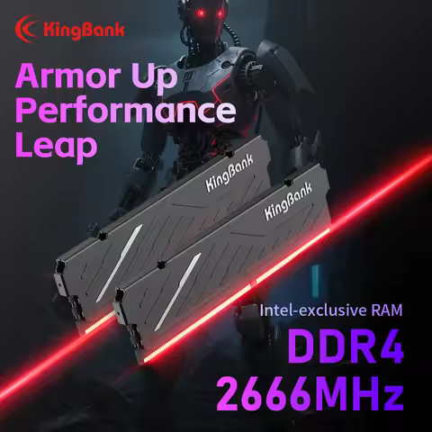 KingBank KJIB DDR4 RAM 8GB 16GB 2666MHz Desktop Computer Memory with Heatsink for Intel Gaming Deskt
