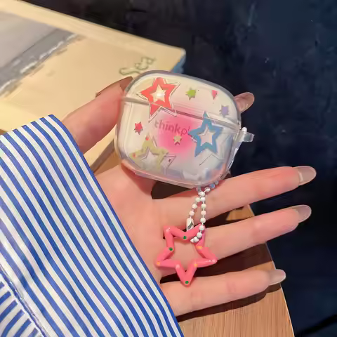 Protective Case For Lenovo LP40 Pro Cartoon Star Cherry Earphone Cover For Lenovo LP40Pro Soft Shock