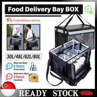🇸🇬 30L/48L/62L/80L Food Delivery Bag Box Thermal Bag for Waterproof Storage Pouch Rider Heat Insulat