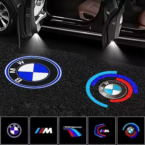New For BMW M X3 X5 X6 2pcs Car Logo Led Door Light Projector Lamp For BMW 50th M E46 E90 E49 F30 F8