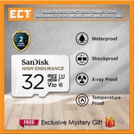 Sandisk 32GB / 64GB / 128GB / 256GB / 512GB SDHC SDHX 100MB/s High Endurance Video Monitoring microS