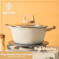 CAROTE Same Style 24CM Nonstick Stock Pot Soup Pot Granite Non Stick Pot Large Capacity Soup Pot wit