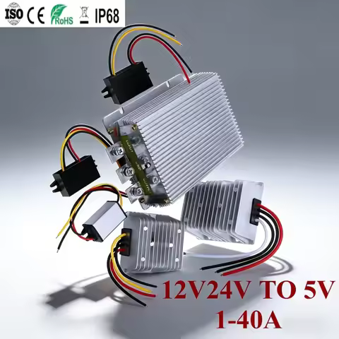 12V 24V to 5V Voltage Regulator DC DC Buck Converter 1-60A Power Inverter Step Down Transform Module