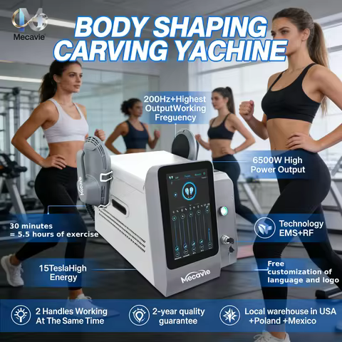Professional-Grade MECAVIE 2026 New RF Body Shaping Tool 6500W Muscle Booster Newest EMS Equipment f