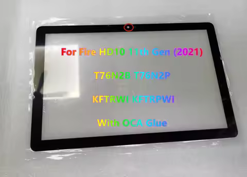 New For Amazon Fire HD 10 (2021) 11th Gen T76N2B T76N2P KFTRWI KFTRPWI Front Glass Touch Screen LCD 