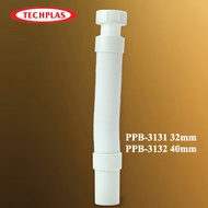 [ TECHPLAS ] PPB-3131 / PPB-3132 Flexible Trap | Basin & Sink Trap | 32mm / 40mm | Anti-Odour Pipe
