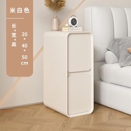 全城熱賣 - 輕奢奶油風超窄床頭櫃 小型超窄夾縫現代簡約臥室床邊窄款床頭櫃（快遞送貨上門）