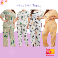 Plus Size Tshirt Sleepwear Pajama Terno fits up to 3XL Pambahay Assorted designs 1set Terno for women tshirt for women sleepwear for women pajama set for women pajamas for women