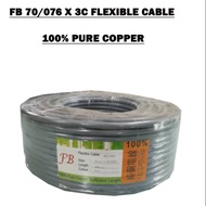 100% Full Copper FB 70/076 X 3C PVC FLEXIBLE CABLE