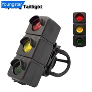 【FY】  Bicycle Tail Light USB Rechargerable 3 Colors Traffic Light with Seatpost Mountian Bike Road N