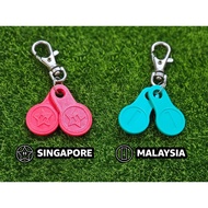 Singapore/Malaysia Supermarket Trolley Token for Coin Replacement Keychain Set