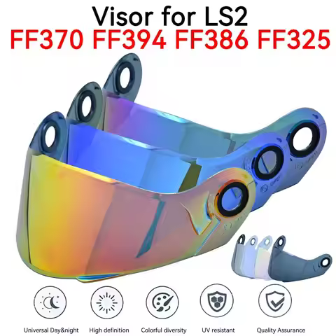 Helmet Visor for LS2 Ff370 Flip Motorcycle Helmet, Lente Antiniebla Colorida, Dual Lens Modular Helm