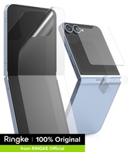 Ringke 3-in-1 Protector ฟิล์ม3-In-1สำหรับ [ Samsung Galaxy Z Flip 6 ] ชัดเจนแบบ HD ป้องกันเต็มหน้าจอ