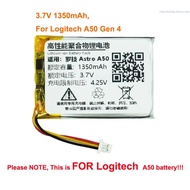 ALLCCX 1350mAh Wireless Headset Battery 533-000169 for Logitech A50 Gen 4