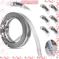 OUTDOORX Hose Clamps, Adjustable Large Hose Clamp Strap,  304 Stainless Steel Pipe Ducting Hose Clam