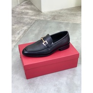 SF Classic Loafers - Gold Buckle Shiny Leather
